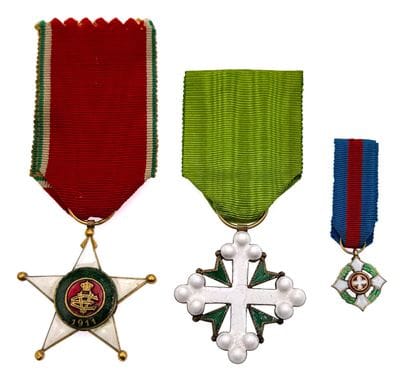 Royaume d'Italie - Lot de trois décorations...