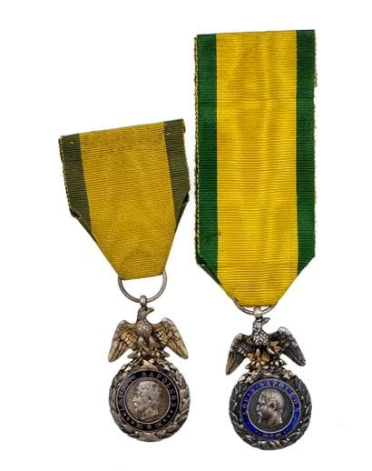 Médaille militaire, 2e type, lot de deux...