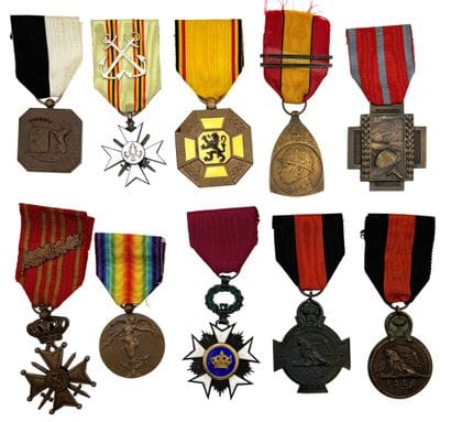 Belgium - First World War, lot of ten decorations...