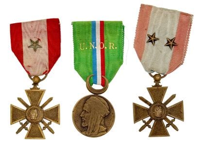 INTERWAR PERIOD

Lot of three medals in ordinance...