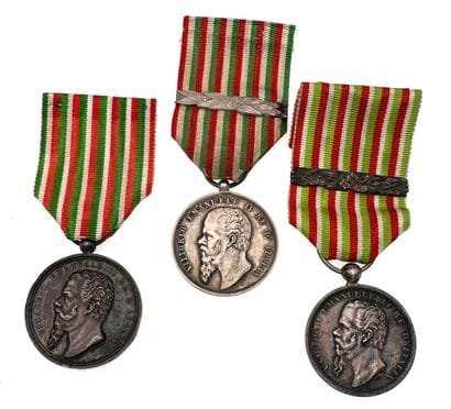 Royaume d'Italie - Lot de trois médailles...