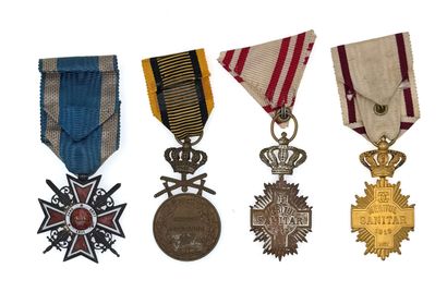 Romania - Set of four: Order of the Crown,...
