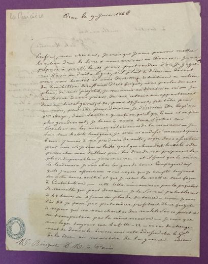 Restauration et XIXe siècle lot de dix documents...