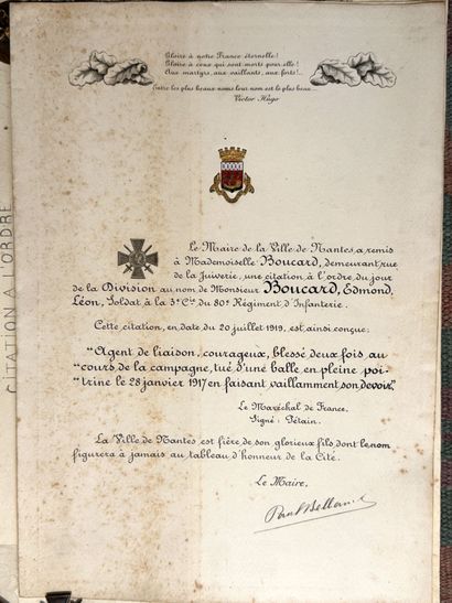 First World War - Lot of five patents and...