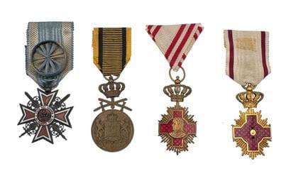 Romania - Set of four: Order of the Crown,...