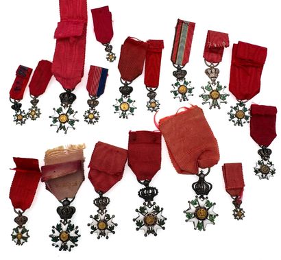 Légion d'honneur - XIXe siècle, lot de dix-sept...