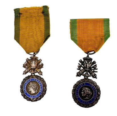 Médaille militaire, IIIe République, lot...