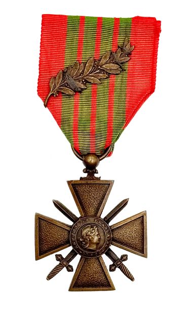 World War II - A patinated bronze Croix de...
