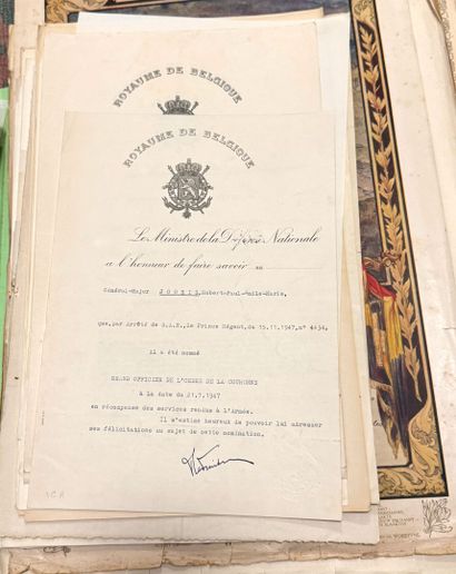 Belgique - Archives militaires du lieutenant-général...