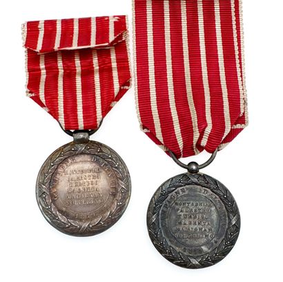 Médaille d'Italie, lot de deux médailles...