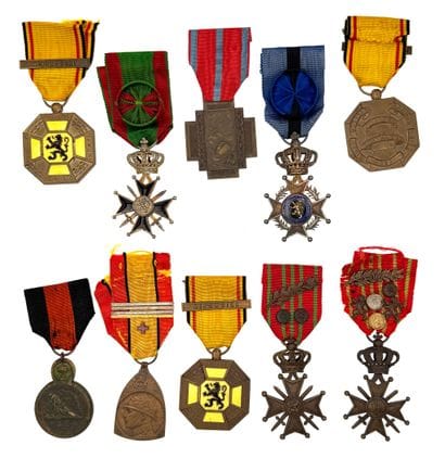 Belgium - First World War, lot of ten decorations...
