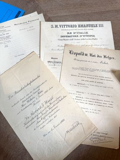 Certificates of decorations of Mr. Robert...