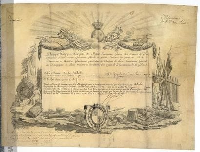 Ancien Régime, set of four documents: 

-...