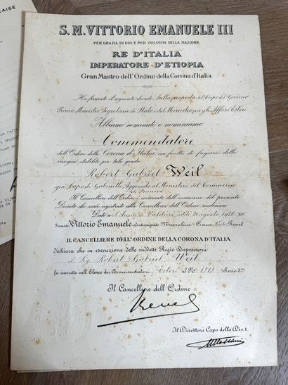 Certificates of decorations of Mr. Robert...