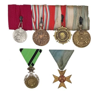 Serbia - Lot of six decorations in ordinance...