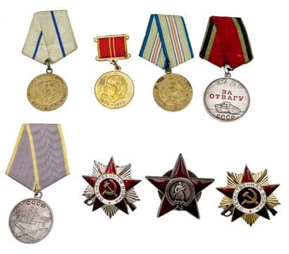Russia, USSR - Set of eight decorations in...