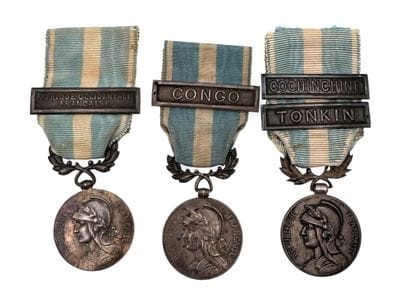 Lot de trois Médailles coloniales du 1er...