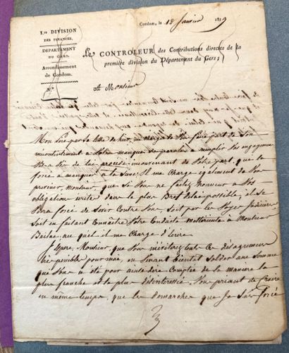 Restauration et XIXe siècle lot de dix documents...