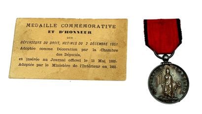 Médaille des Victimes du 2 décembre 1851,...