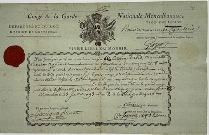 French Revolution, set of six documents:...