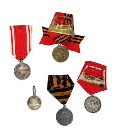 Russia - Lot of five medals: a silver St....