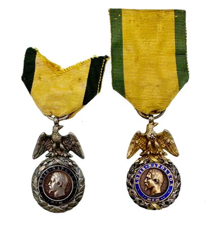 Médaille militaire, 2e type, lot de deux...