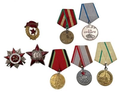 Russia, USSR - Lot of seven decorations in...
