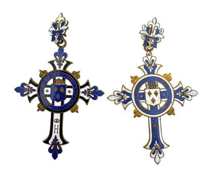 Deux croix des partisans du comte de Chambord,...