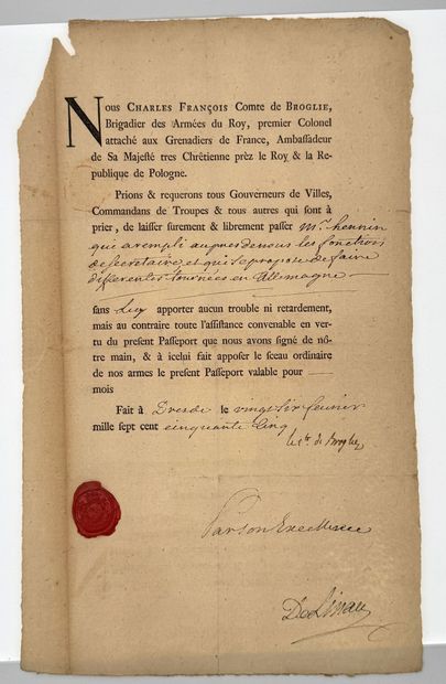 Ancien Régime, set of four documents: 

-...