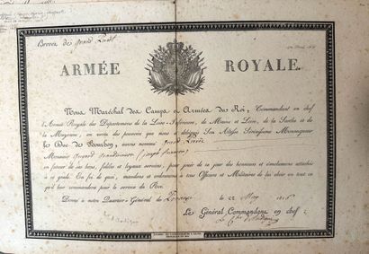 Restauration et XIXe siècle lot de dix documents...