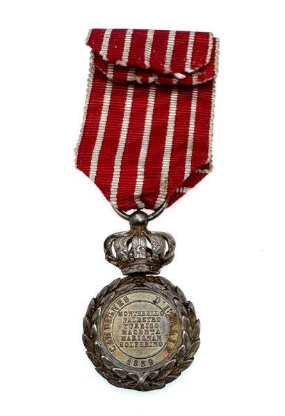 Médaille d'Italie, 1er modèle avec couronne,...