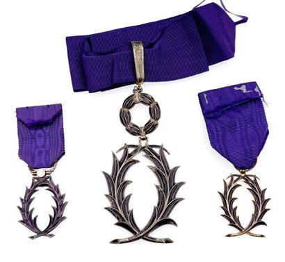 Ordre de Palmes académiques, 1955, lot de...