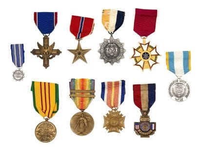 États-Unis d'Amérique, USA - Lot de dix médailles...