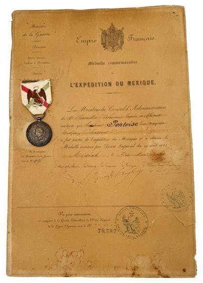 Médaille du Mexique avec brevet, par Barre...