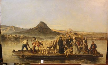 Amédée SERVIN (1829-1884)
Le bac, 187(?)...