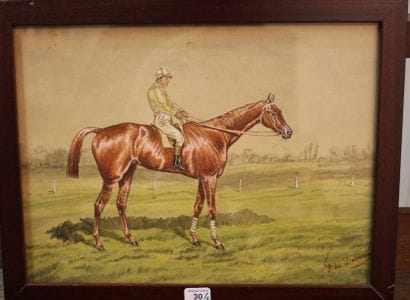 F. de Dainville
-Cheval et son jockey; -...