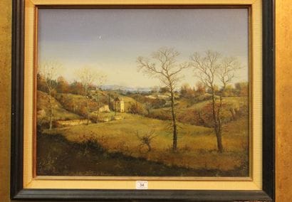 Albert DRACHKOVITCH-THOMAS (Né en 1928)
Paysage...