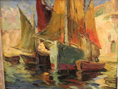 Ecole Provençale
Barques de pêche au port...