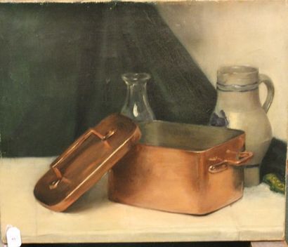 Ecole Moderne
Nature morte aux cuivres Deux...