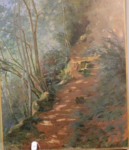 Ecole Moderne
Chemin en forêt Huile sur toile...