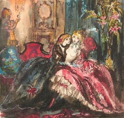 Philippe JULLIAN (1917-1977)
Les deux amies....