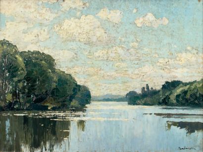 Gaston BALANDE (1880-1971)
La Seine à Gruziers...