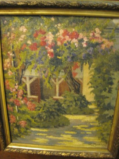 René BOIVIN
La pergola Huile sur toile, signée...