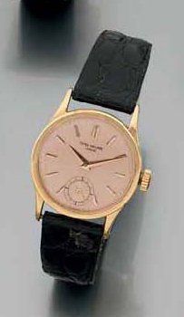 MONTRE-BRACELET d'homme en or rose, la montre...