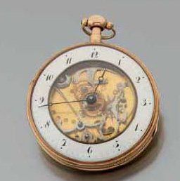 MONTRE DE POCHE à remontage par le fond en...
