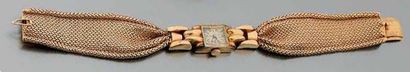 MONTRE-BRACELET de dame rectangulaire mécanique...