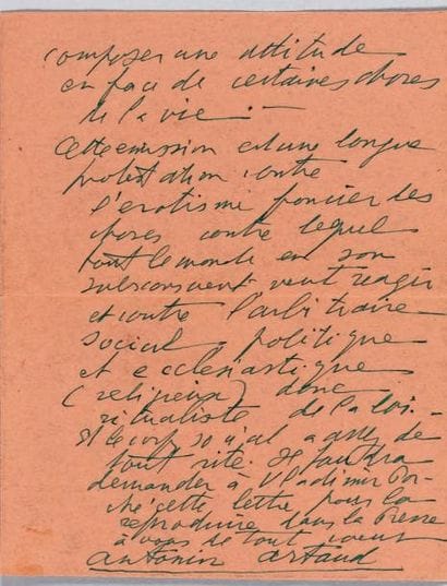 ARTAUD (Antonin)
6 lettres autographes signées...