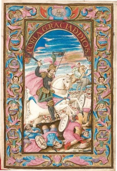 MANUSCRIT À PEINTURES ESPAGNOL
LETTRES DE...
