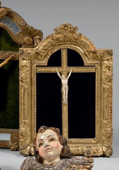 Petit Christ janséniste en ivoire, le périzonium...
