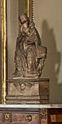 Statue de Vierge à l'Enfant en albâtre assise...